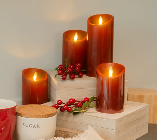 Luminara Set of (4) Flameless Candles + Gift Boxes & Remotes