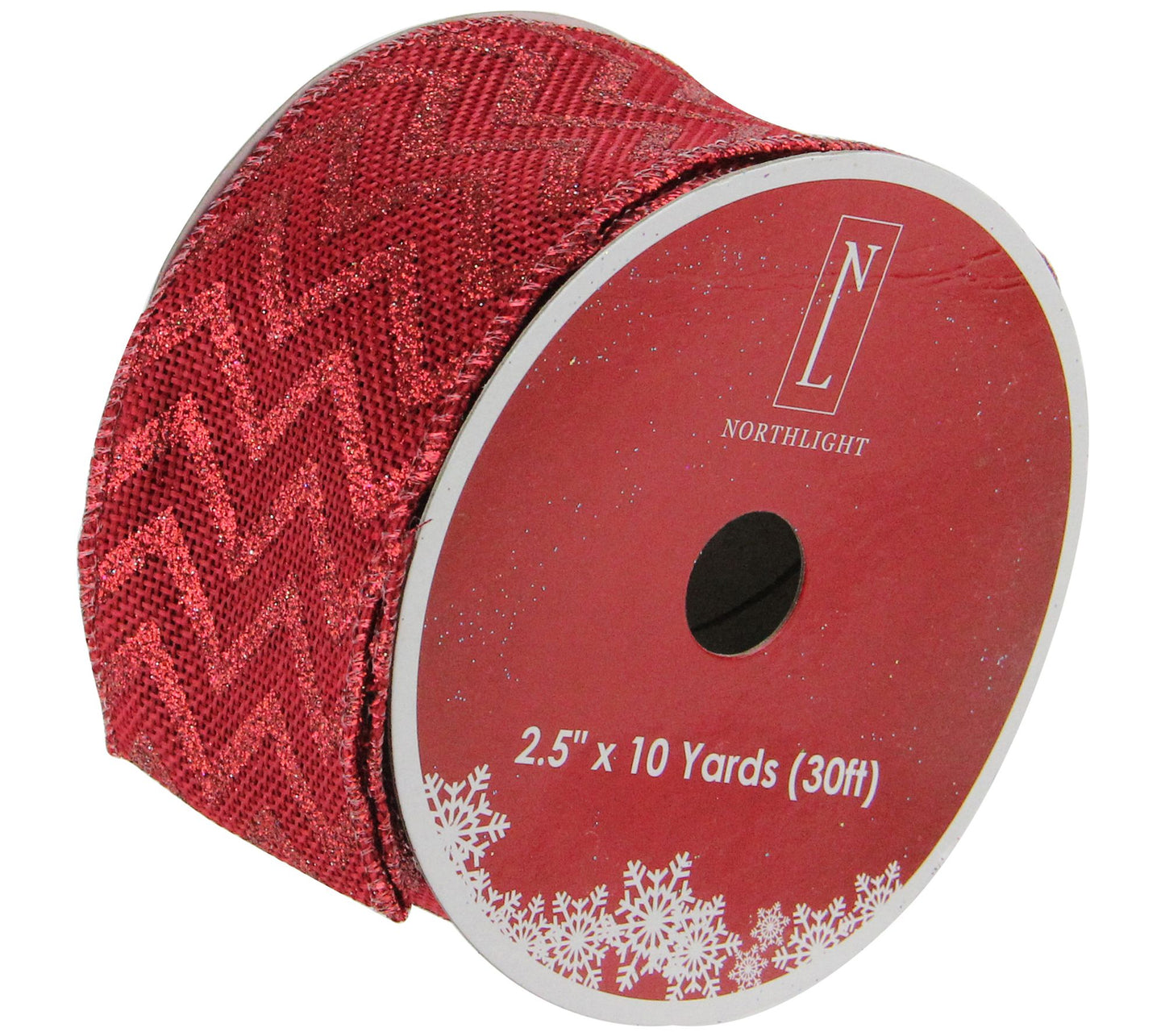 Northlight Pack of 12 Wine Red Chevron Ribbon 2 .5" x 120