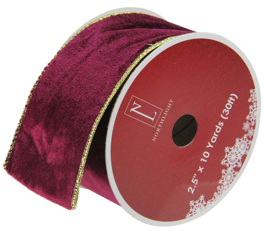 Northlight Pack of 12 Red and Gold Ribbon Spool s 2.5" x 120