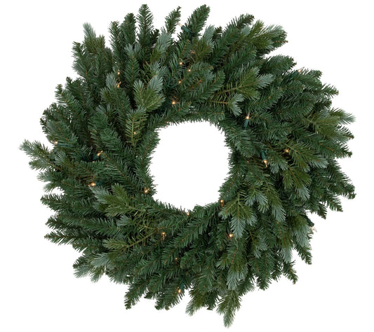 Northlight Blue Spruce 24-Inch Christmas Wreath Clear Lights