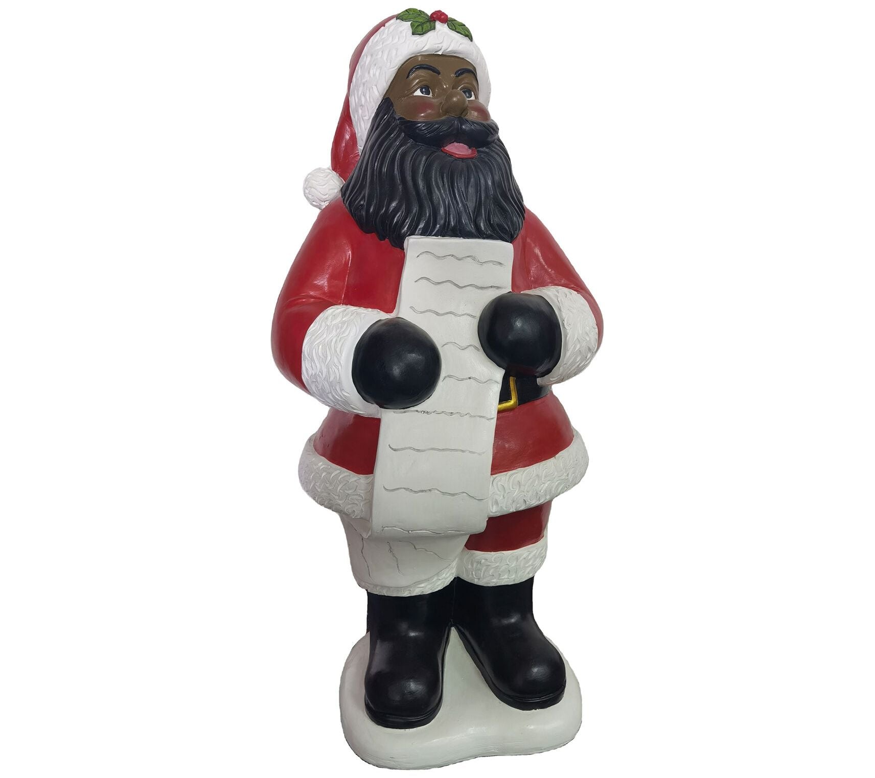 Christmas Time 3-Ft African American Santa Clau s Figurine
