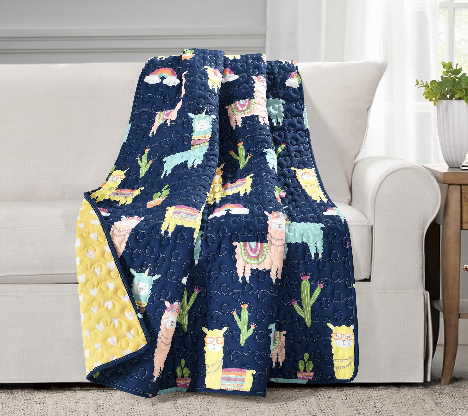 Lush Decor Southwest Llama Throw 50x60