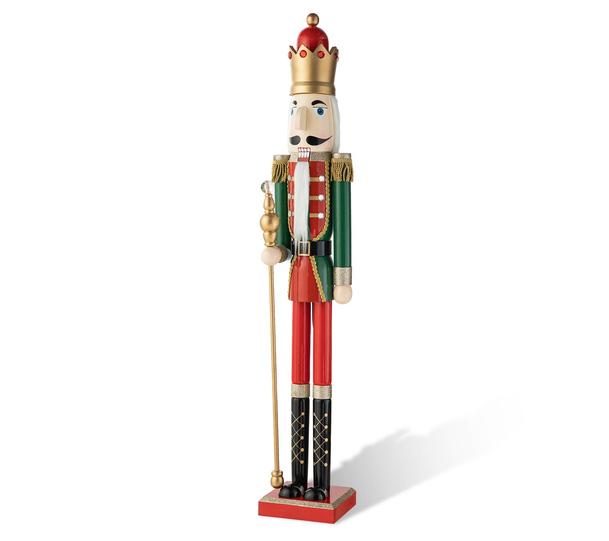 Glitzhome 42"H Wooden Christmas King Nutcracker
