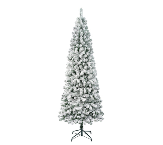 National Tree 7.5' Acacia Medium Flocked Tree