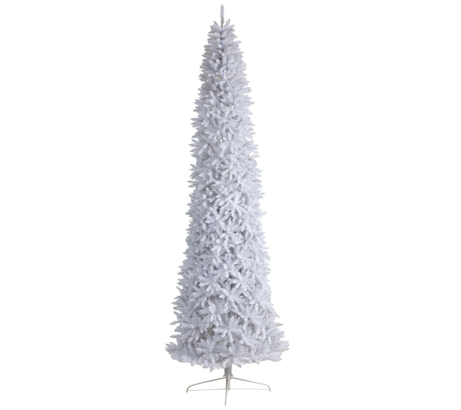 Nearly Natural 12' Slim White Christmas Tree