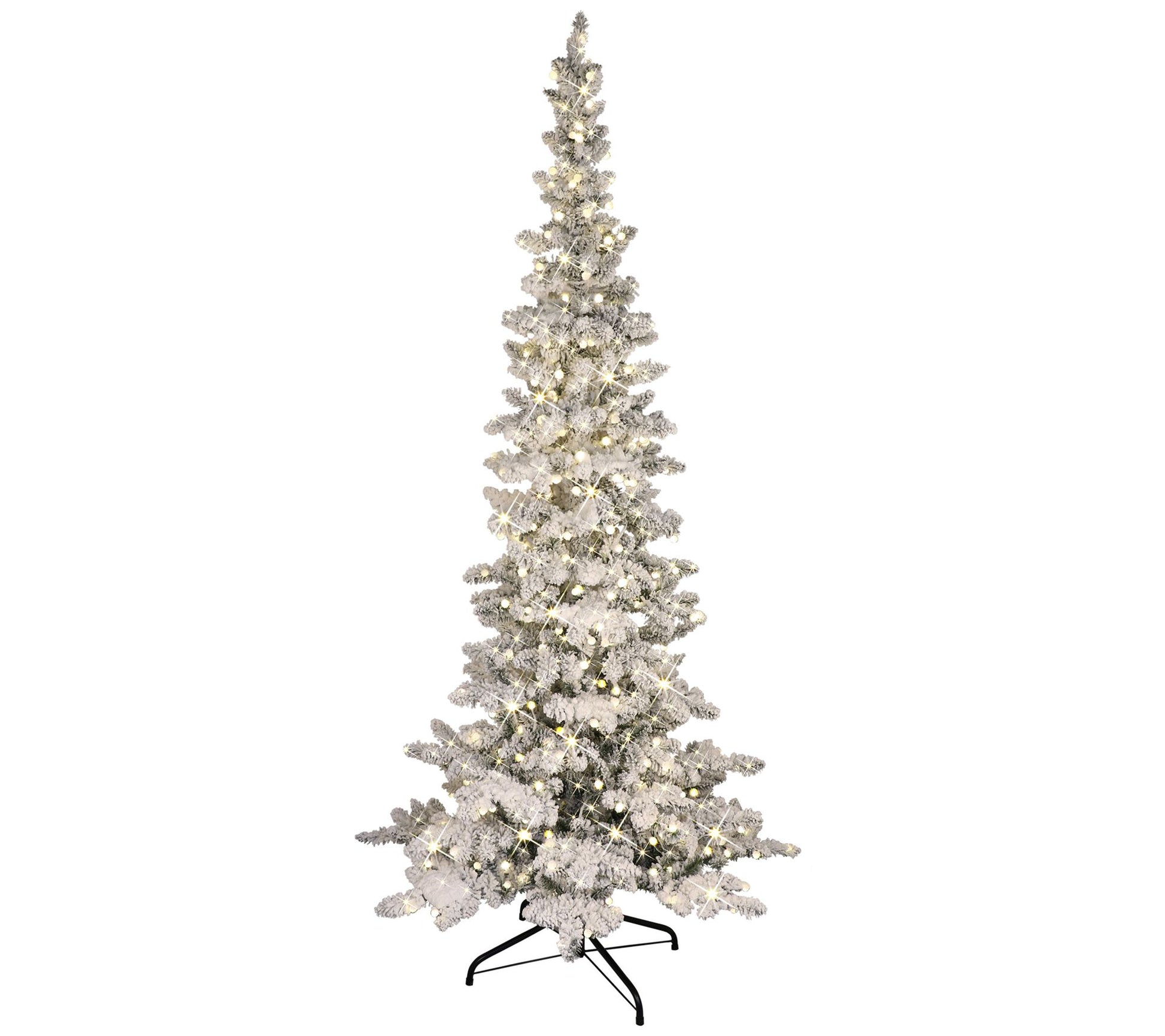 Puleo 6.5' Pre-Lit Flocked Whistler ArtificialPine Tree