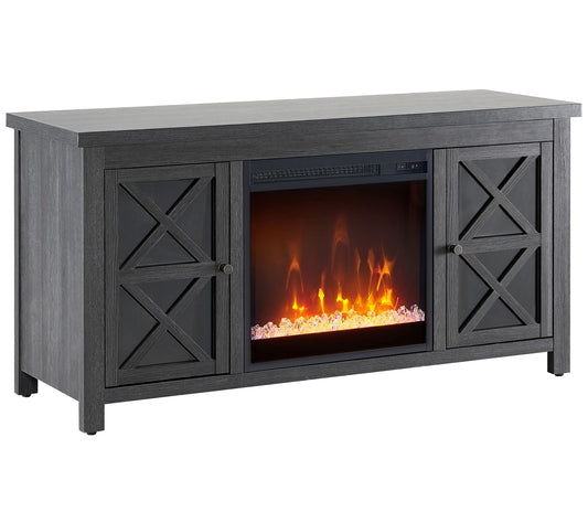 Hudson & Canal Colton 55" TV Stand with Crystal Fireplace