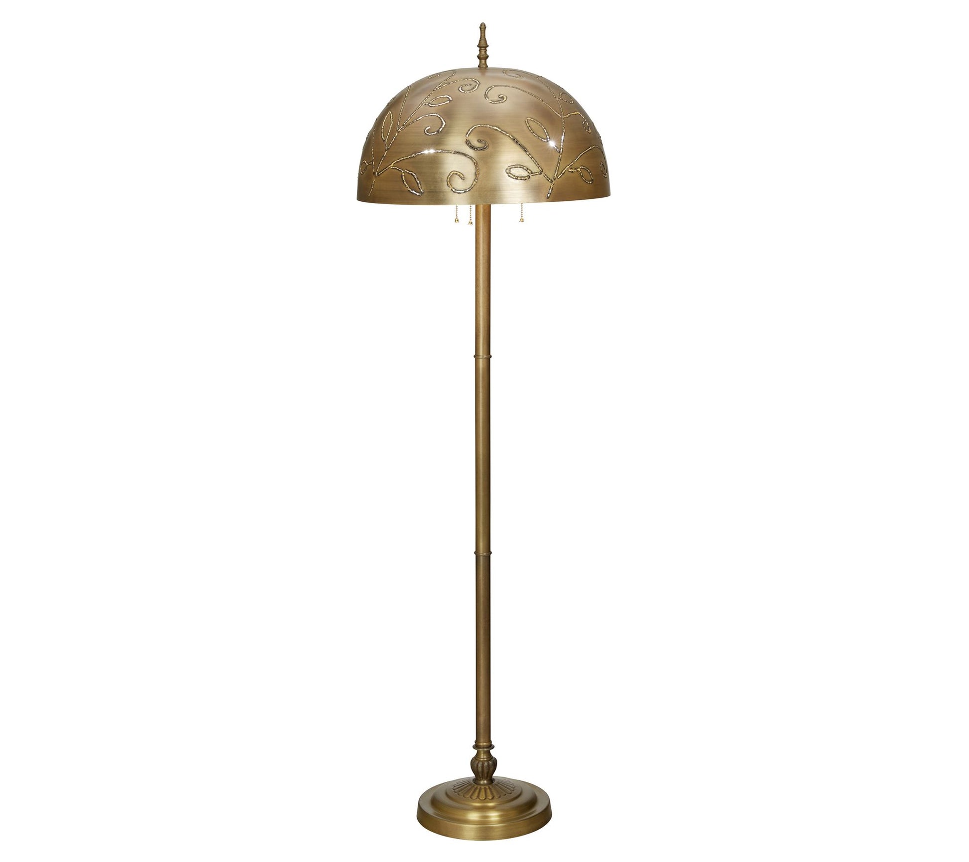 River of Goods 65.25"H Gold/Brushed Gold Metalloor Lamp