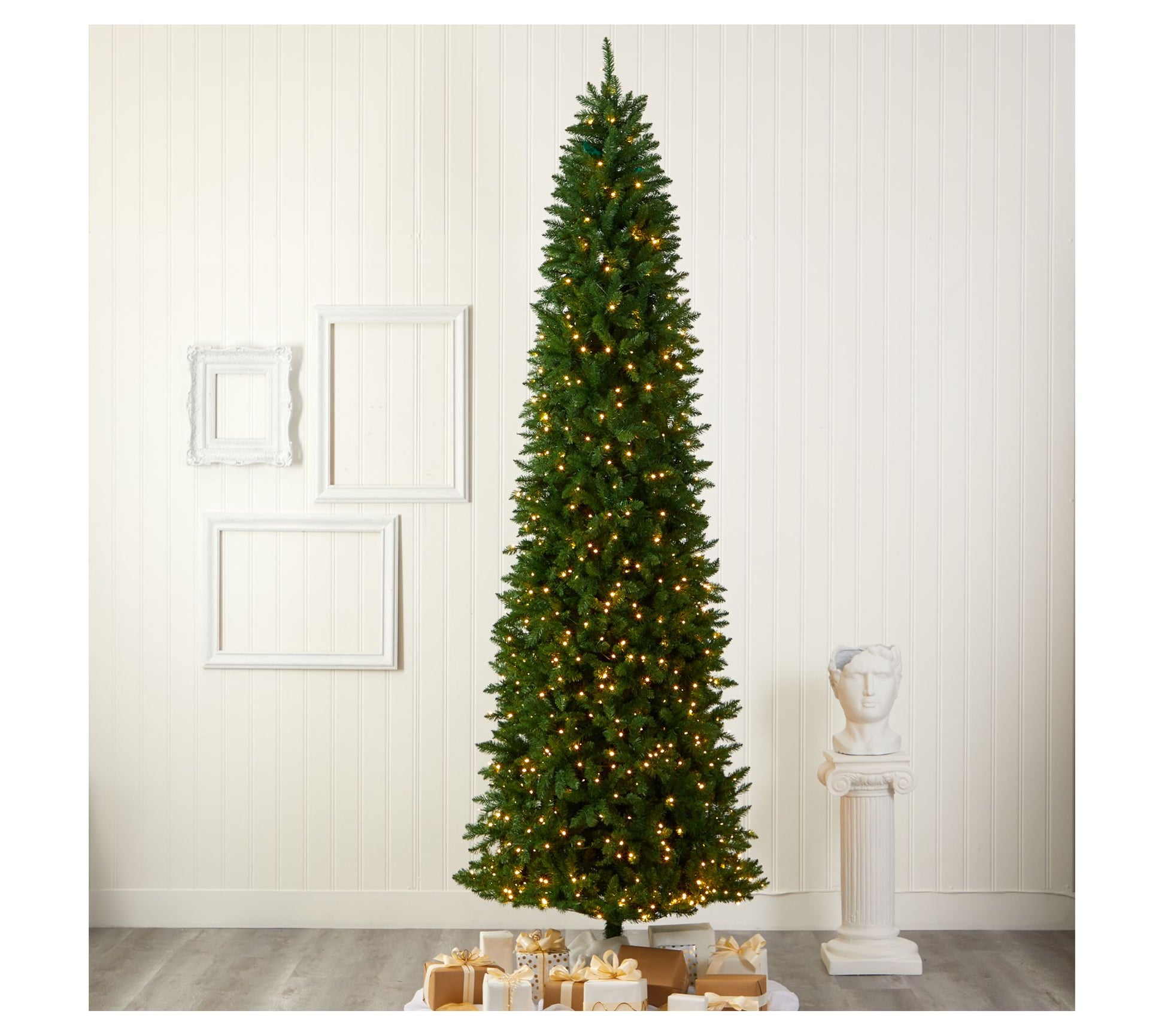 Nearly Natural 10' Slim Green Mountain Faux Christmas Tree