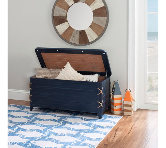 Linon Home Decor Watts  Rope Cedar Storage Ches t