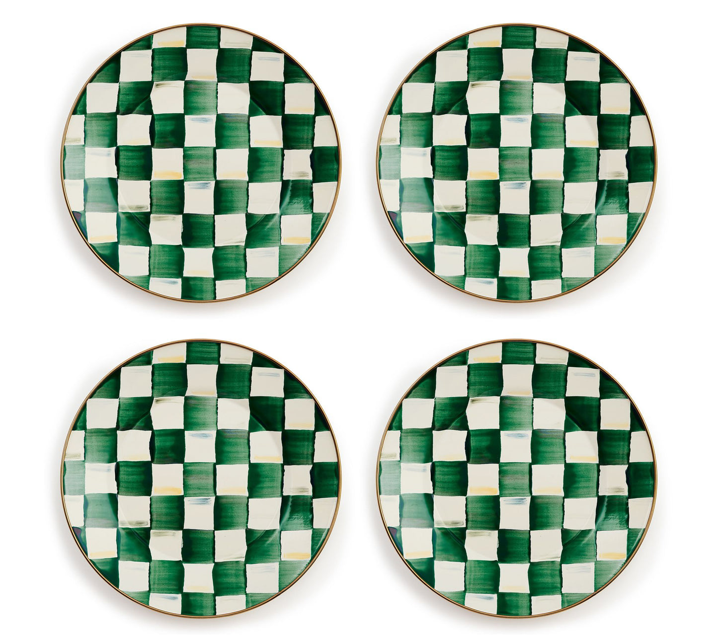 MacKenzie- Childs Set of 4 Dinner Plates