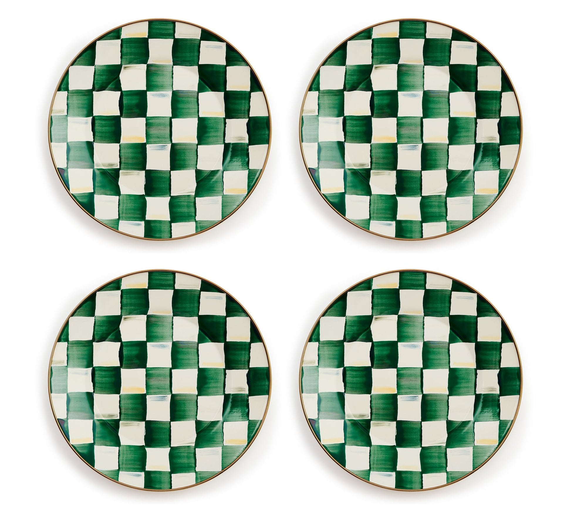 MacKenzie- Childs Set of 4 Dinner Plates
