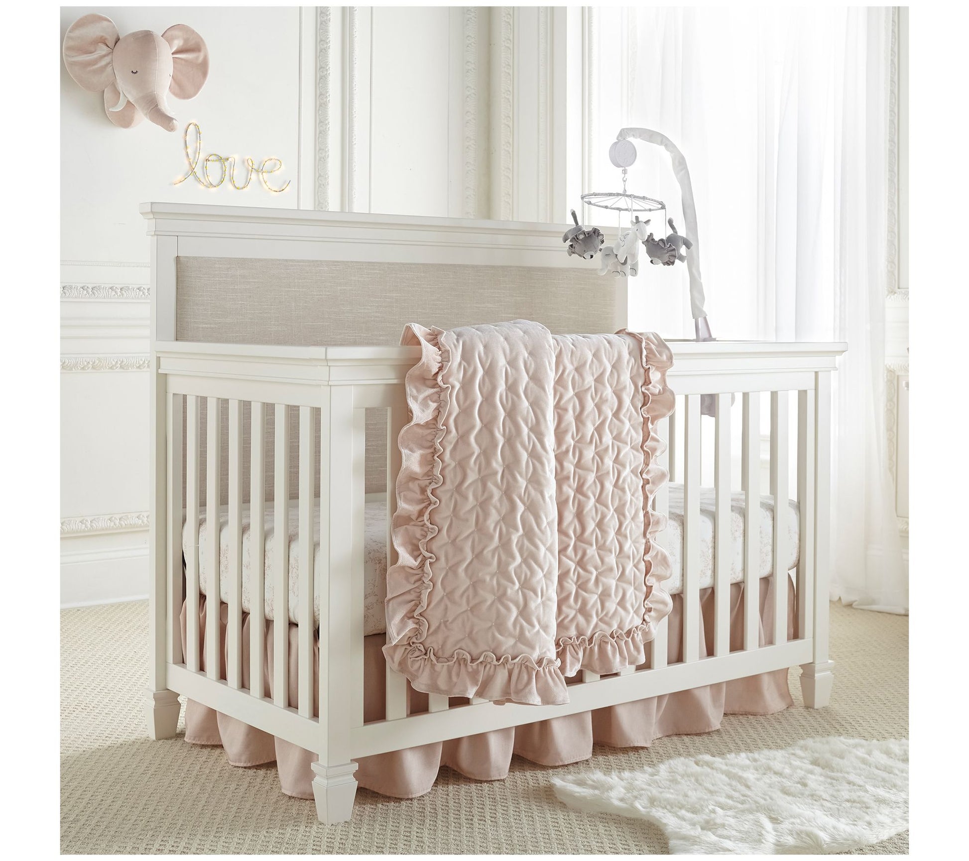 Levtex Baby Heritage Blush 4-Piece Crib BeddingSet