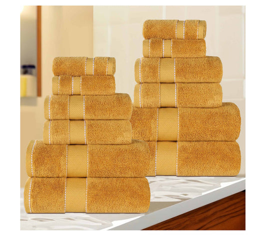 Superior Niles Egyptian Giza Cotton Ultra-Plush12PC Towel Set