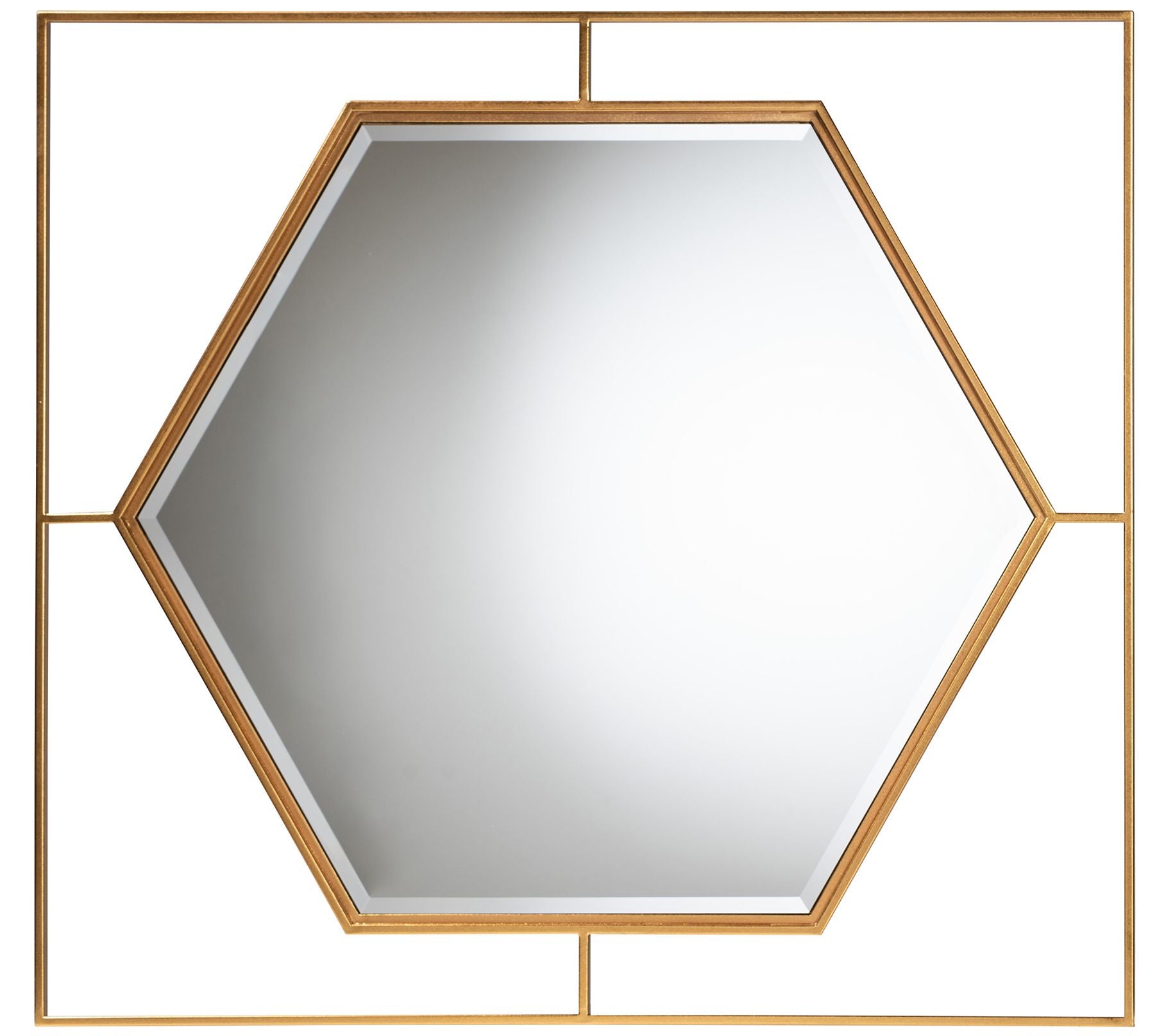 Baxton Studio Gates Antique Goldleaf Metal Accent Wall Mirror