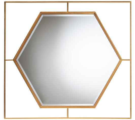 Baxton Studio Gates Antique Goldleaf Metal Accent Wall Mirror