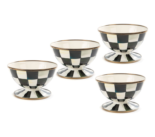 MacKenzie- Childs Set of 4 Ice Cream Bowls