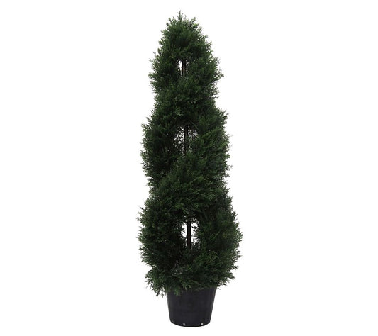 Vickerman 4' Cedar Double Spiral topiary Tree