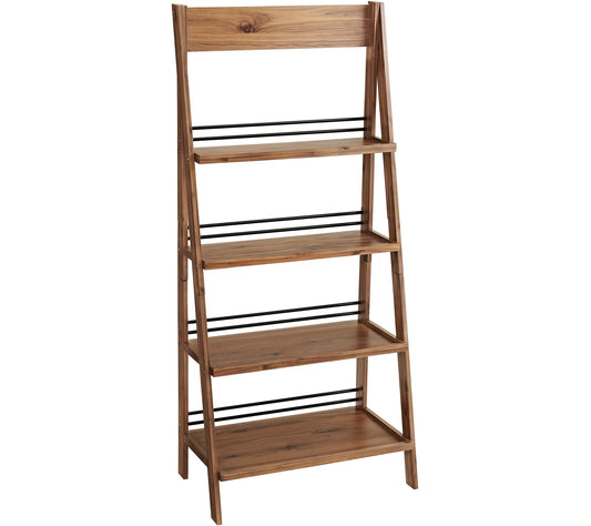 Lavish Home 4-Tier Ladder Bookshelf Freestanding Bookcase