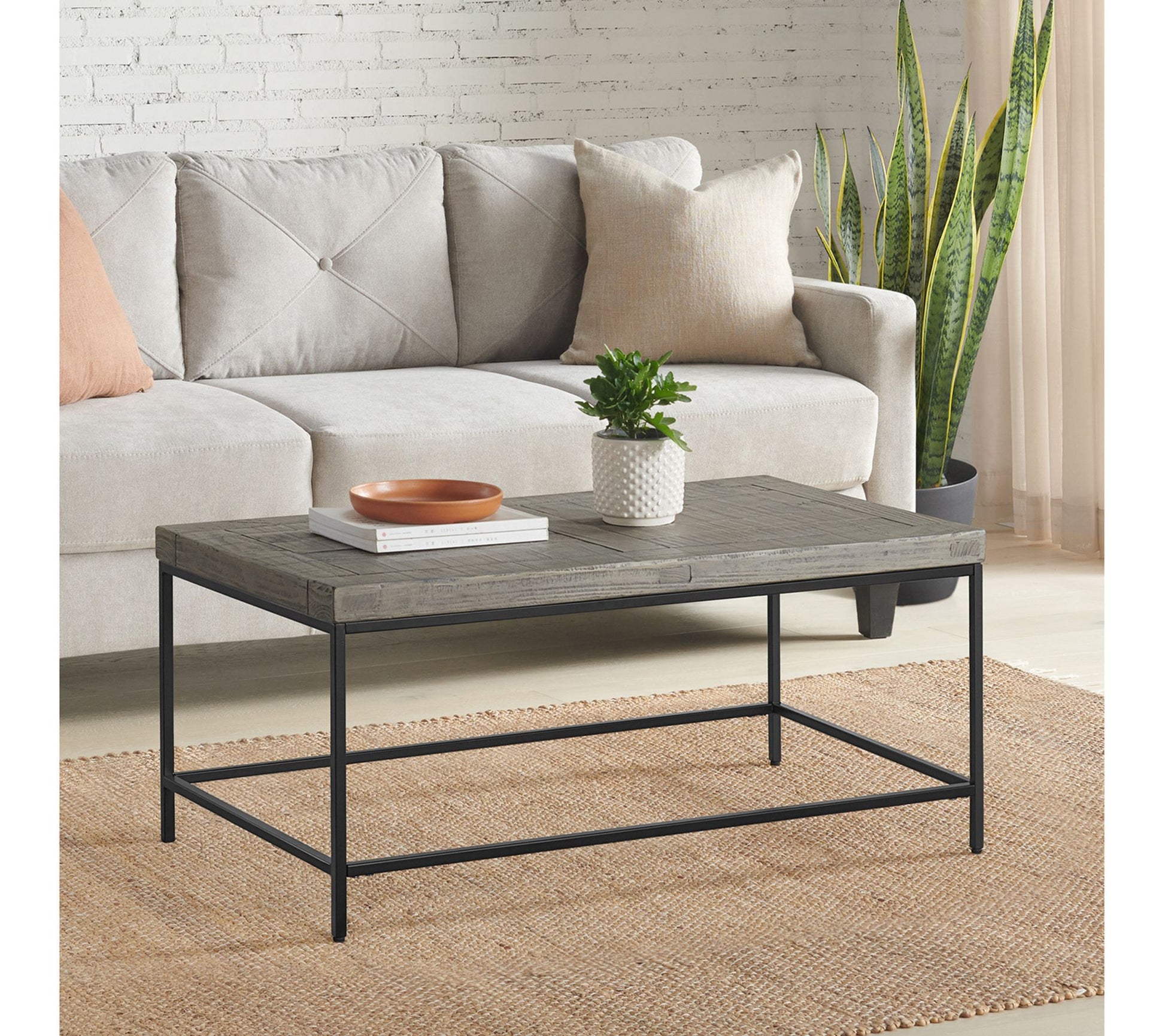 Lavish Home Coffee Table Industrial Modern Table