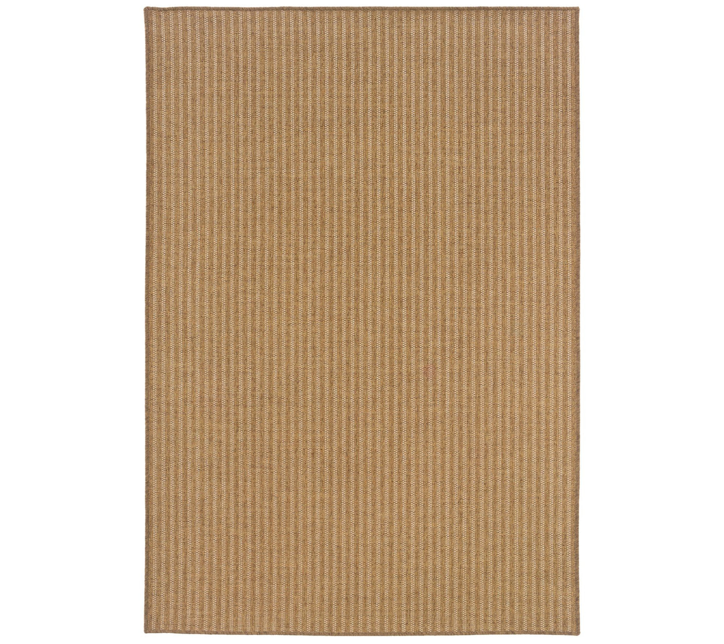 Veranda Living I/O Tan Stripe Faux Seagrass 5'3 "x7'6" Rug