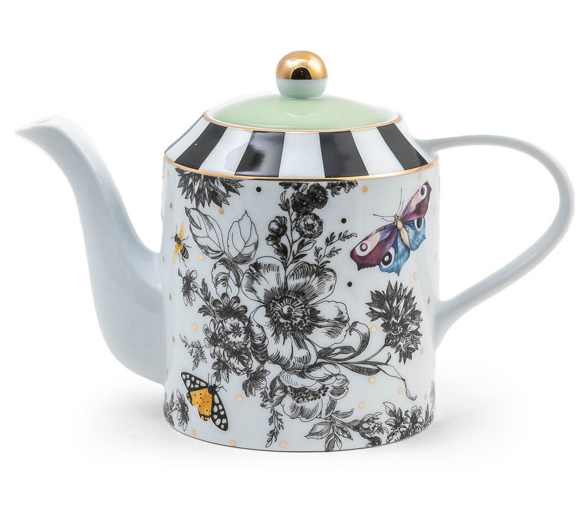 MacKenzie-Childs Butterfly Toile Teapot