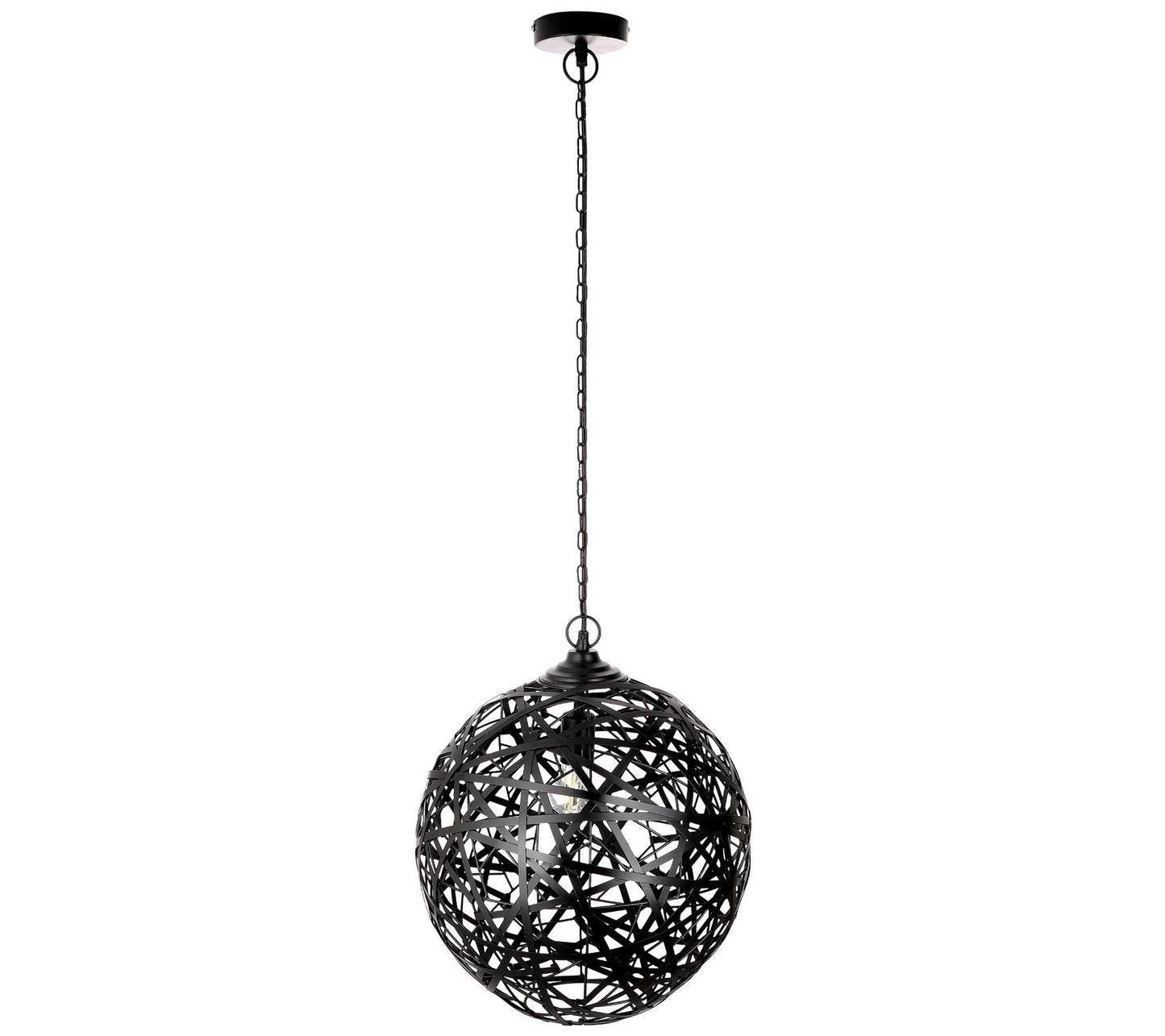 River of Goods 16.25"W Black Abstract Globe Pendant Light