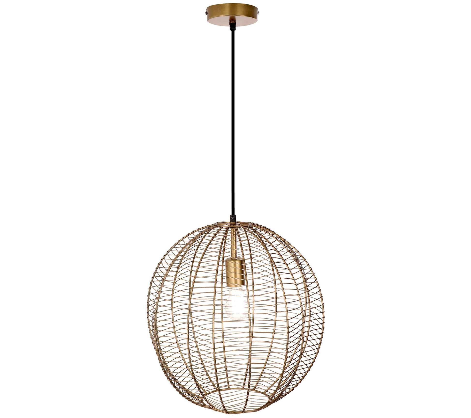 River of Goods 12"W Antique Brass Wire WrappedPendant Light