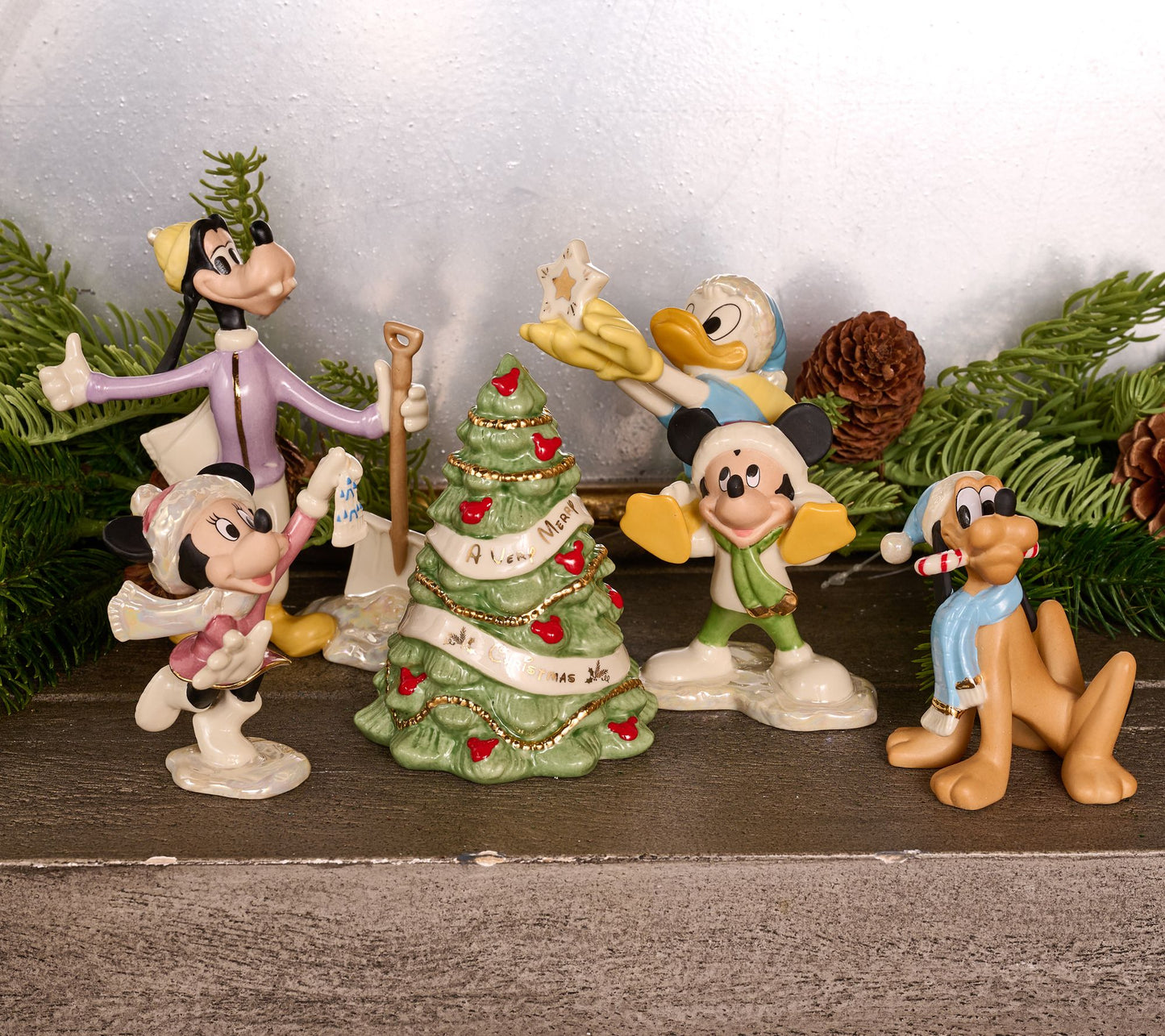 Lenox 5-Piece Disney Winter Fun Figurine Set