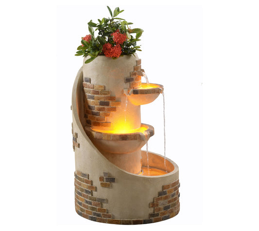 Teamson 30" LED Outdoor Water Fountain