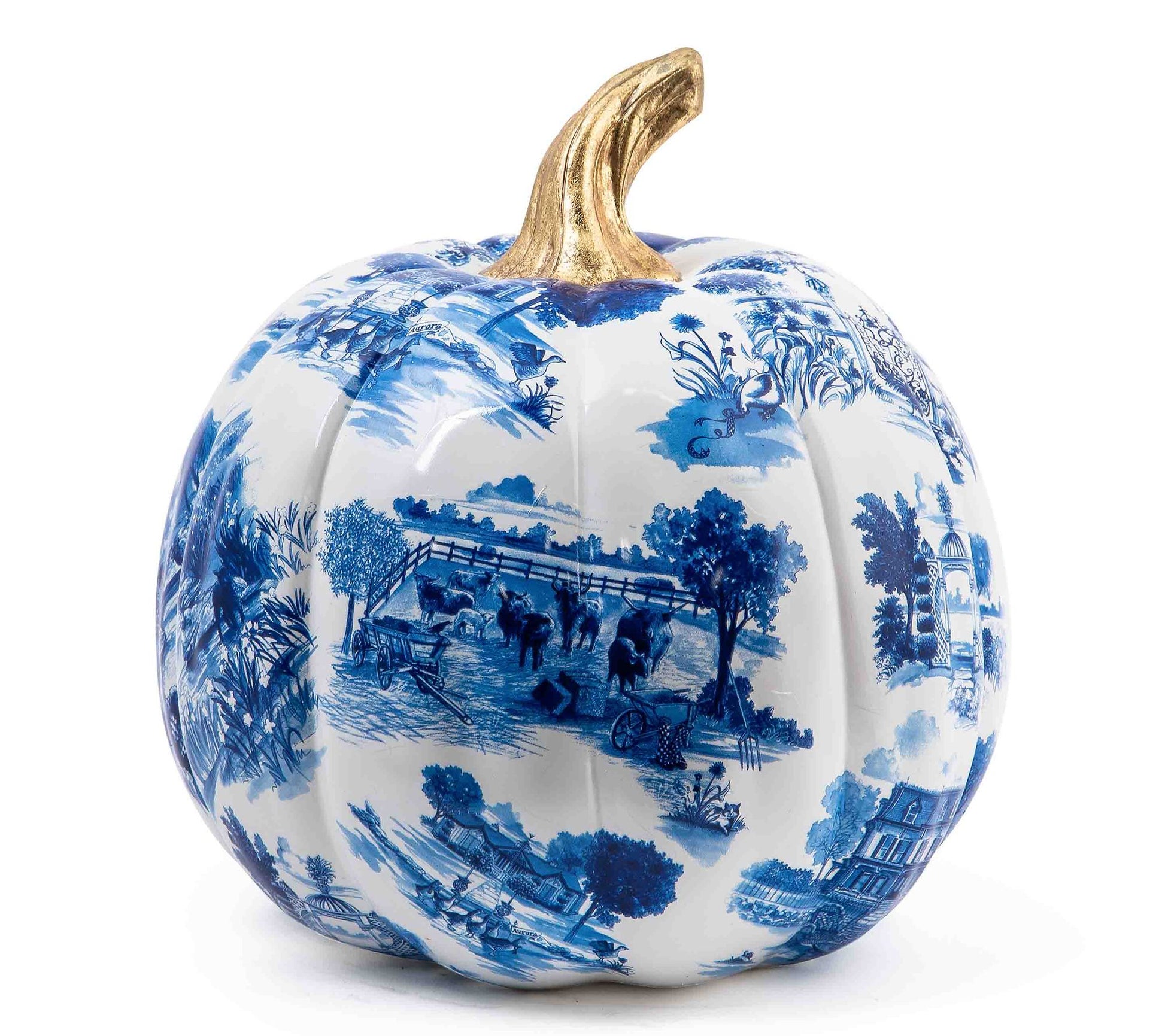 MacKenzie- Childs Large Toile Pumpkin