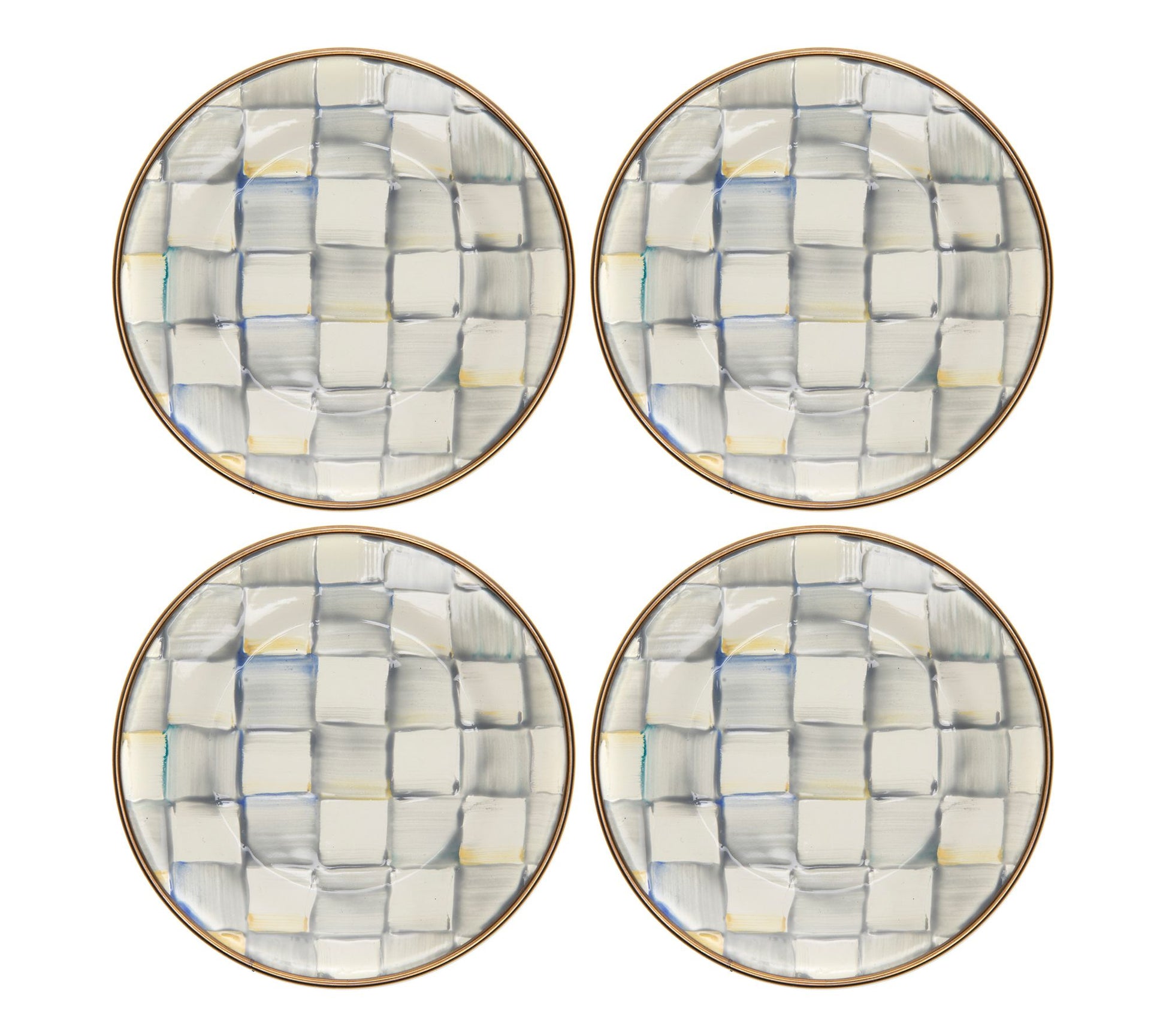 MacKenzie- Childs Set of 4 Appetizer Plates