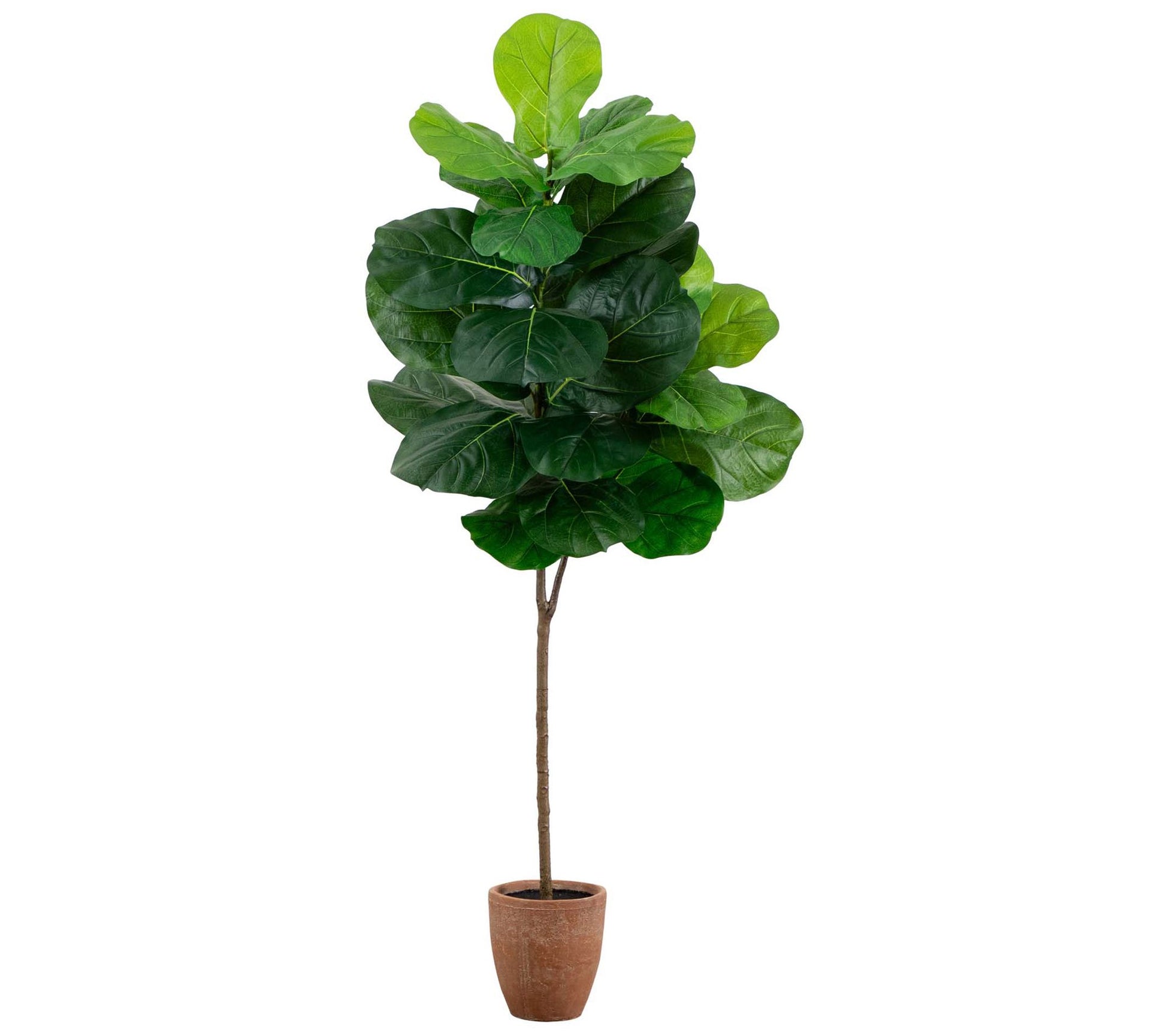 Nearly Natural 6' Leaf Fiddle Leaf Fig Tree in Planter