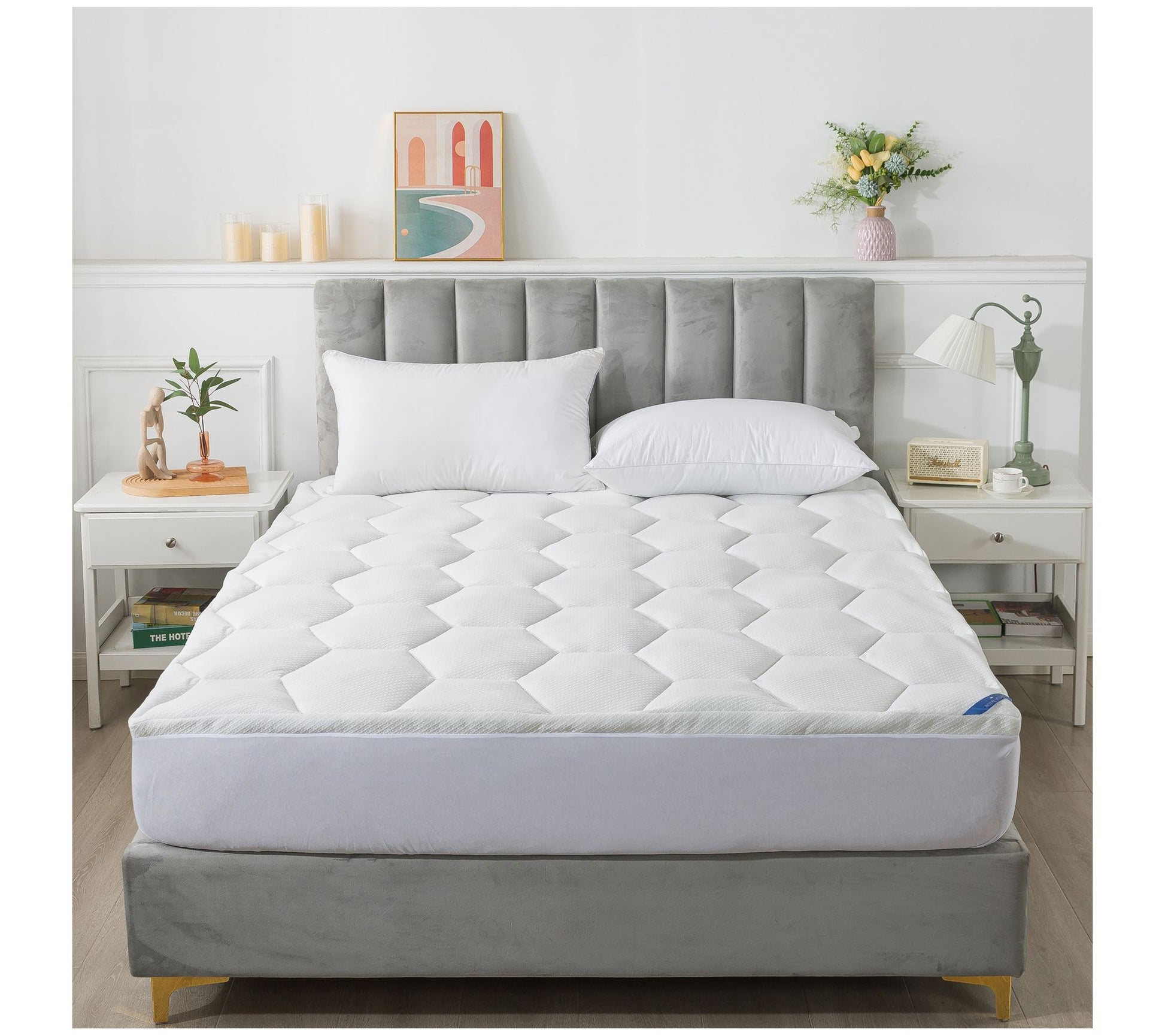 Royal Velvet Honeycomb Soft Knit Mattress Topper - Cal King