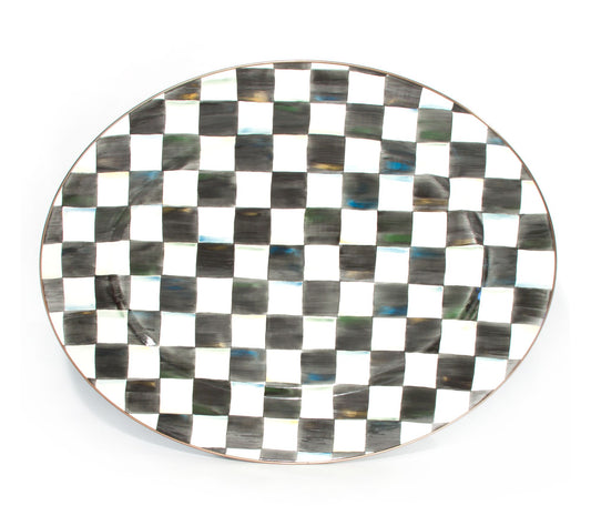 MacKenzie-Childs Courtly Check Large Oval Platt er