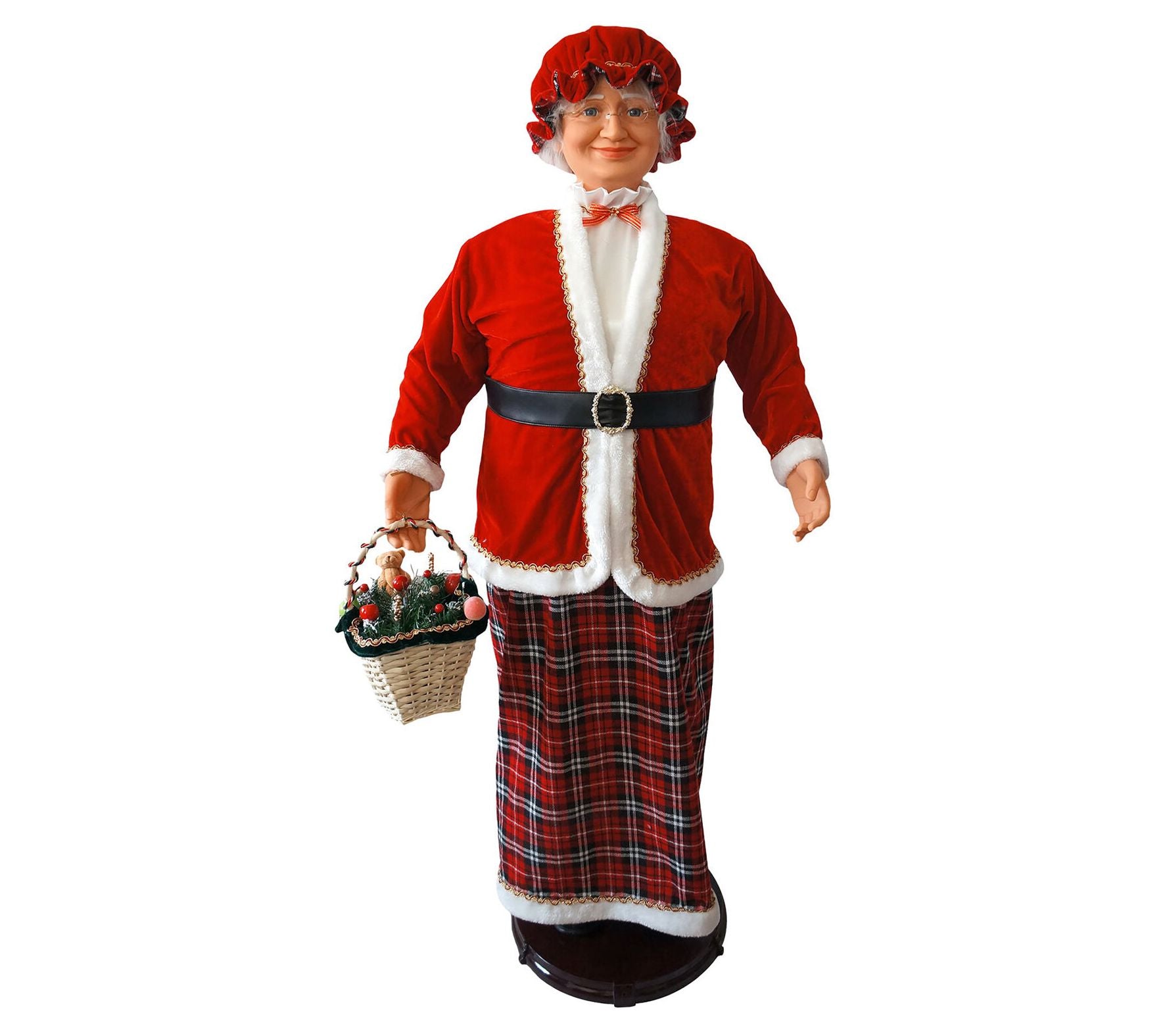 Fraser Hill Farm 58-In. Dancing Mrs. Claus withFestive Basket