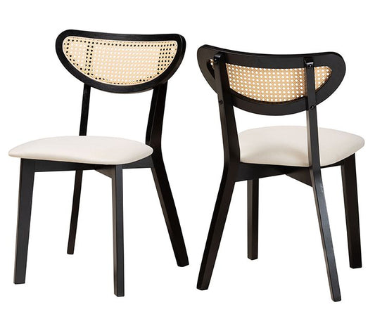 Baxton Studio Dannell Cream Fabric Dining ChairSet of 2