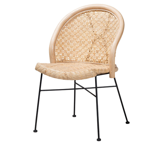 bali & pari Lisa Natural Brown Rattan Dining Chair