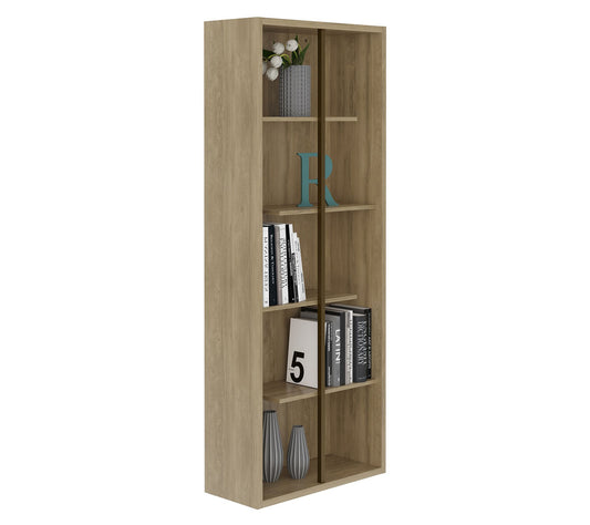 Techni Mobili 14"W 2-Tier Shelf Modern Geometric Bookcase