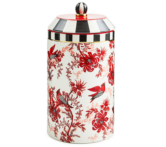 MacKenzie- Childs Cardinal Toile Canister