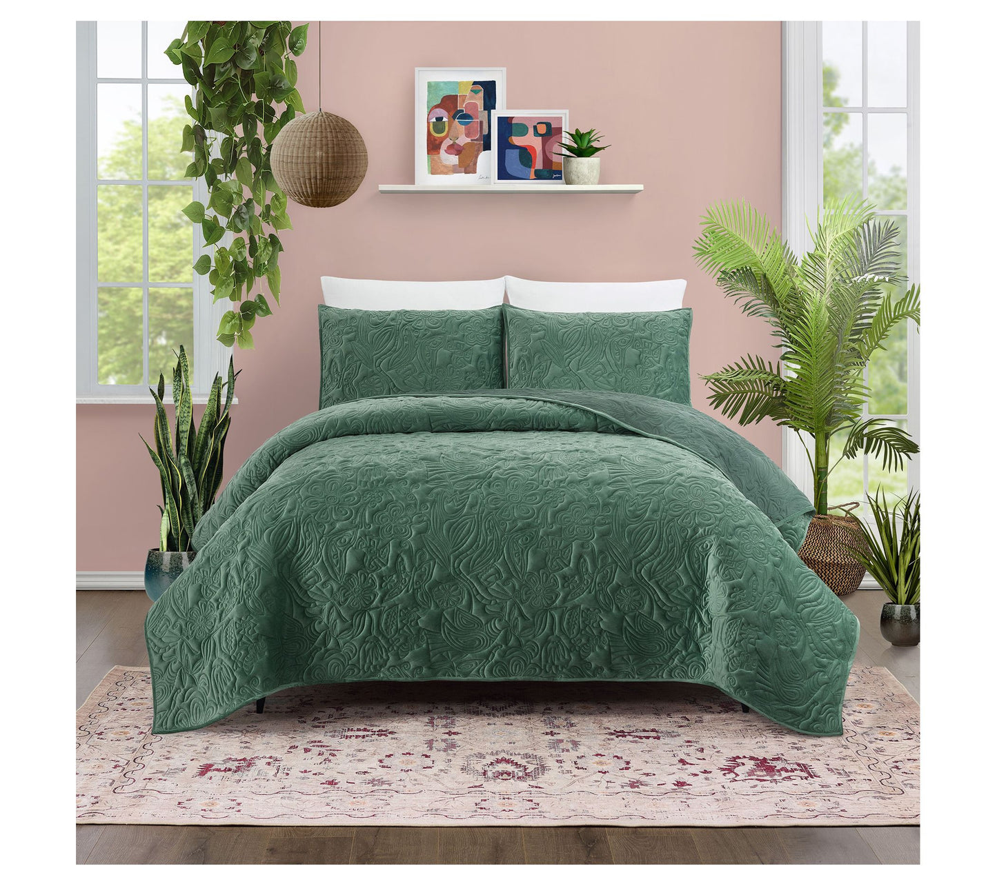 JUNGALOW by Justina Blakeney Secret Garden Quilt Set- K