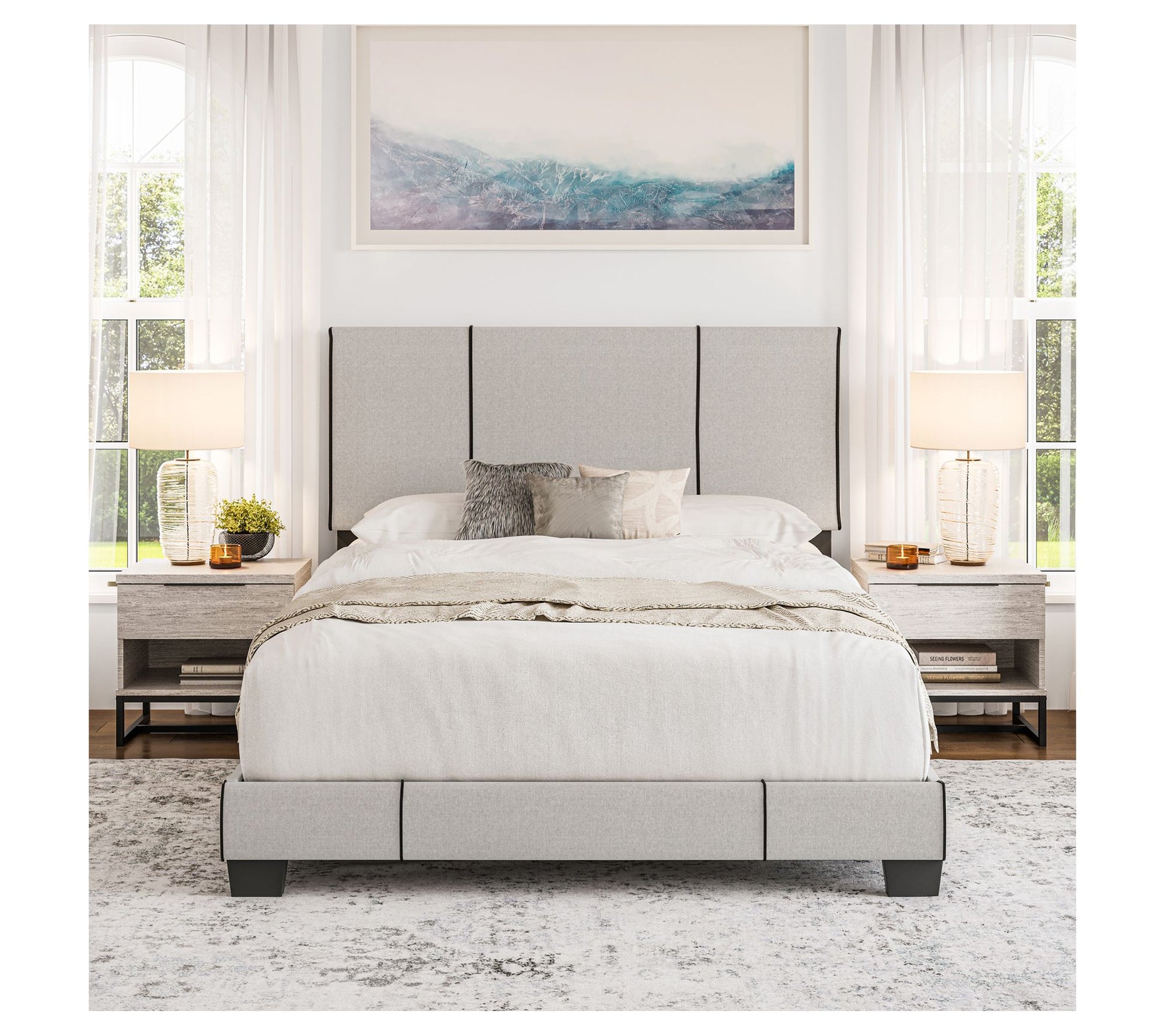 Boyd Sleep Lucena Upholstered Platform Bed Frame