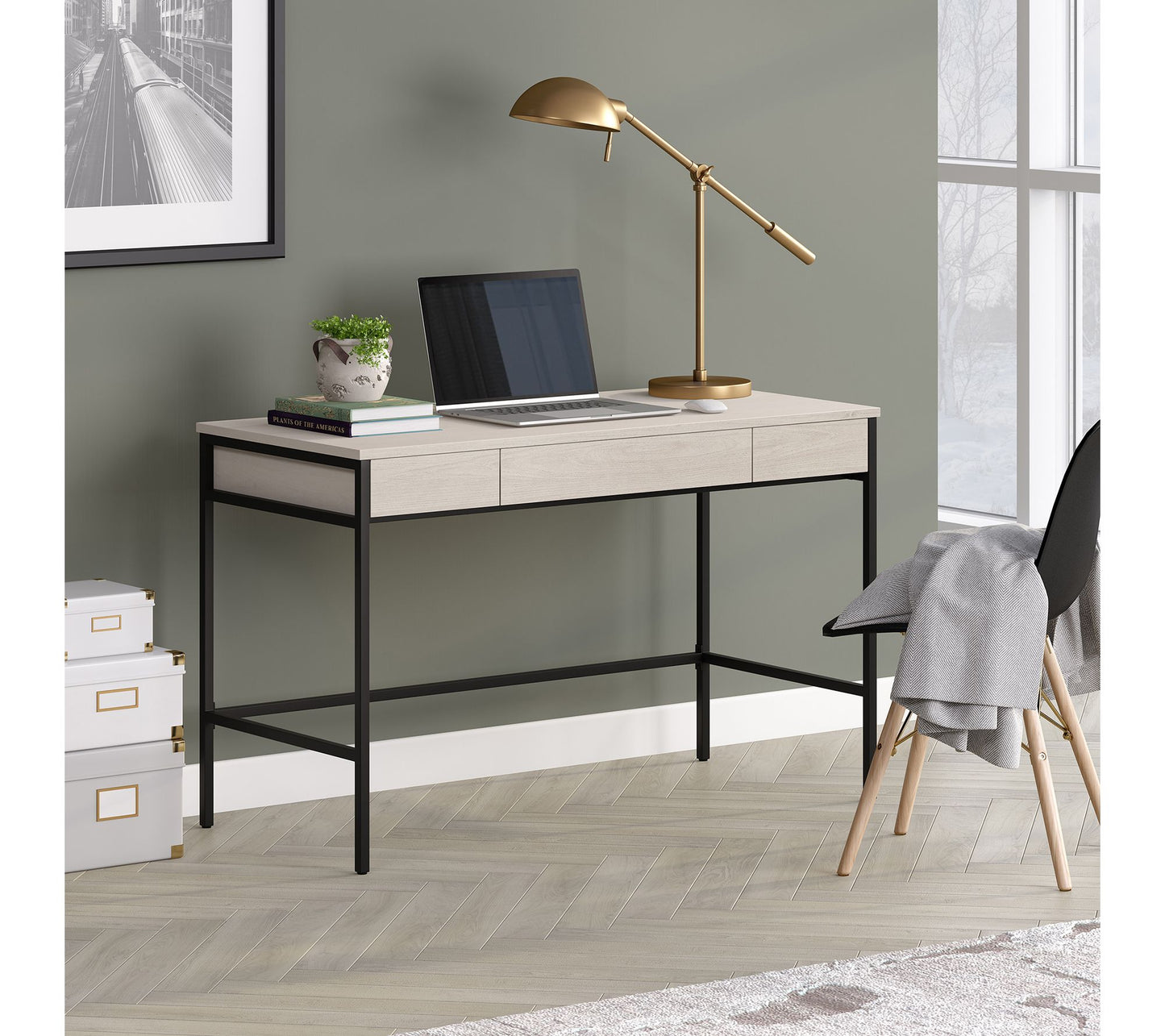 Hudson & Canal Evans 48" Wide Rectangular Writing Desk