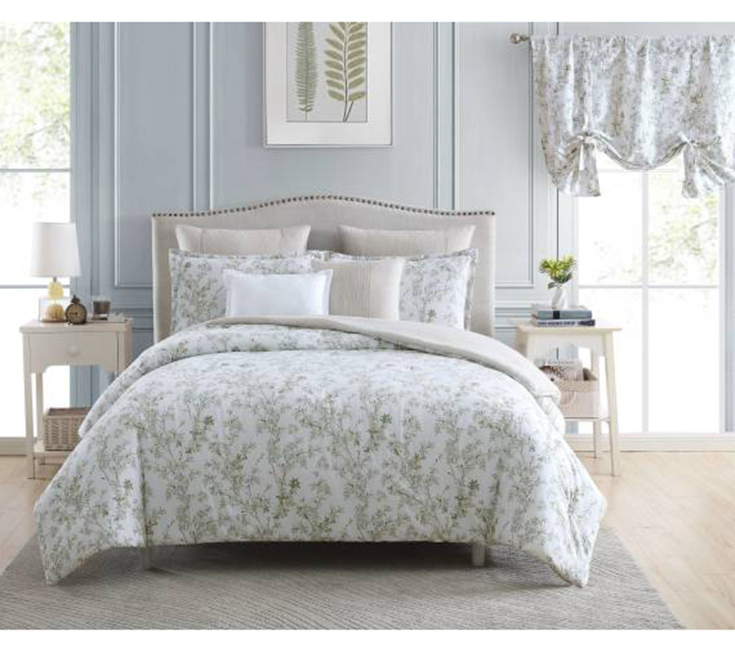 Laura Ashley Li ndy Green King Comforter Sham Bonus Set