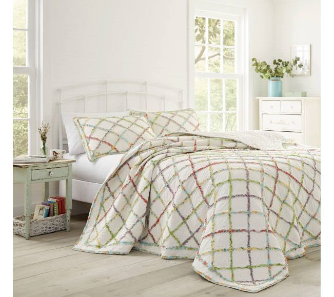 Laura Ashley Ruffle Garden Twin Quilt