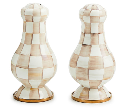 MacKenzie Childs Large Salt and Pepper Shakers