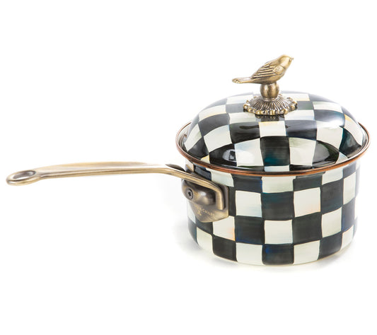 MacKenzie-Childs Courtly Check 2.5 Quart Saucepan