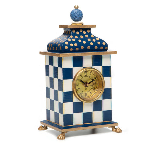 MacKenzie-Childs Royal Check Desk Clock
