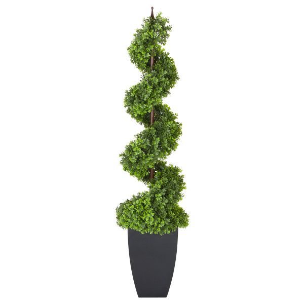 Puleo International 5 ft. Topiary Spiral Boxwood Tree