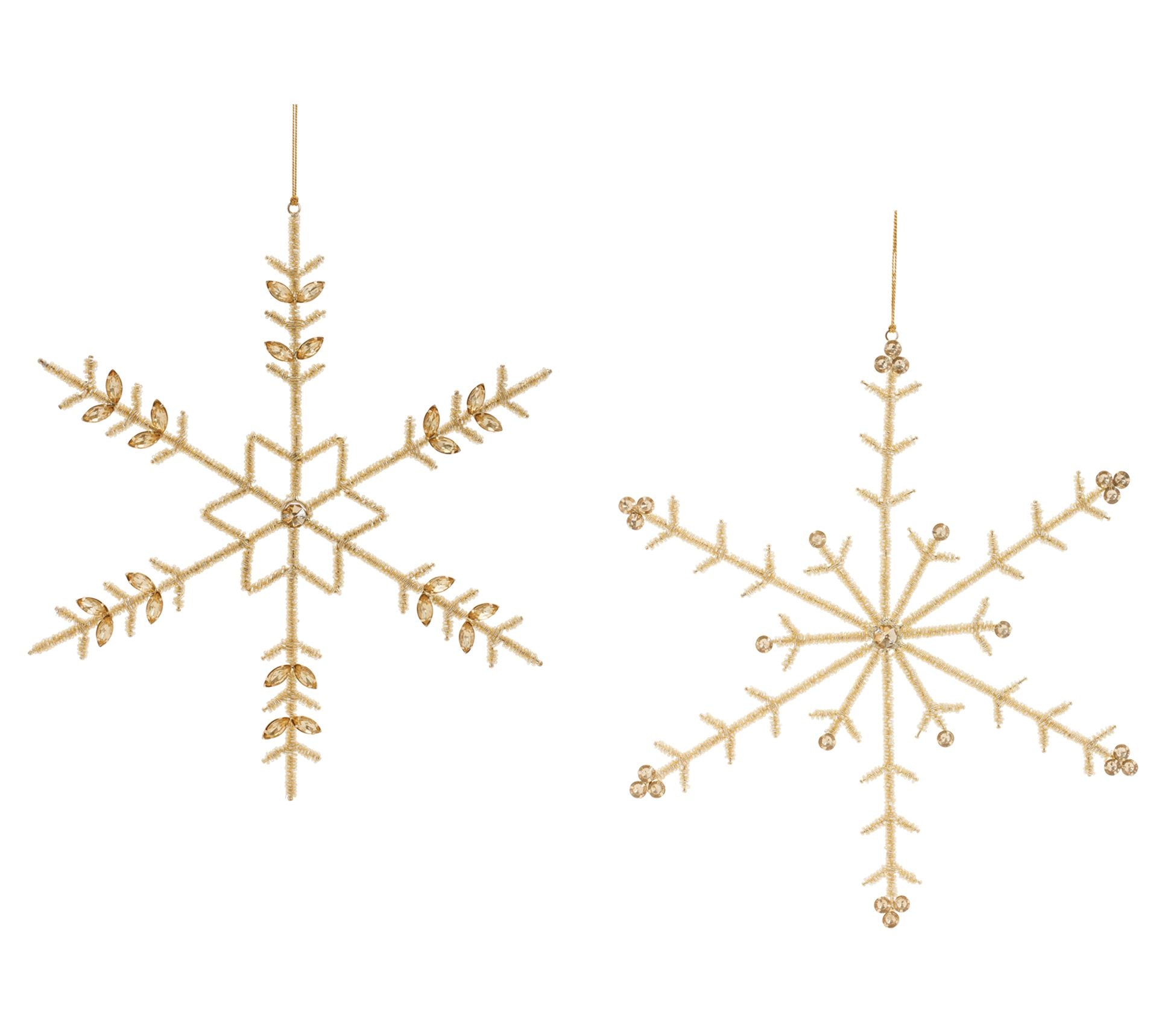 Melrose Beaded Snowflake Ornament (Set of 6)